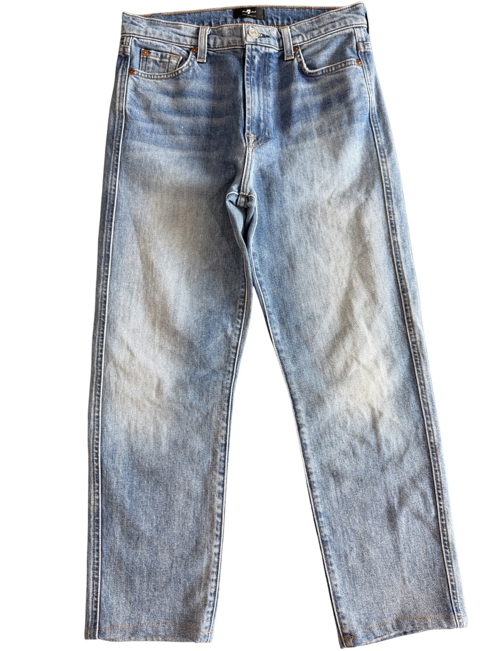 7 For All Mankind Retro Ventura High Waist Cropped Straight Jeans Size 27 7FAM